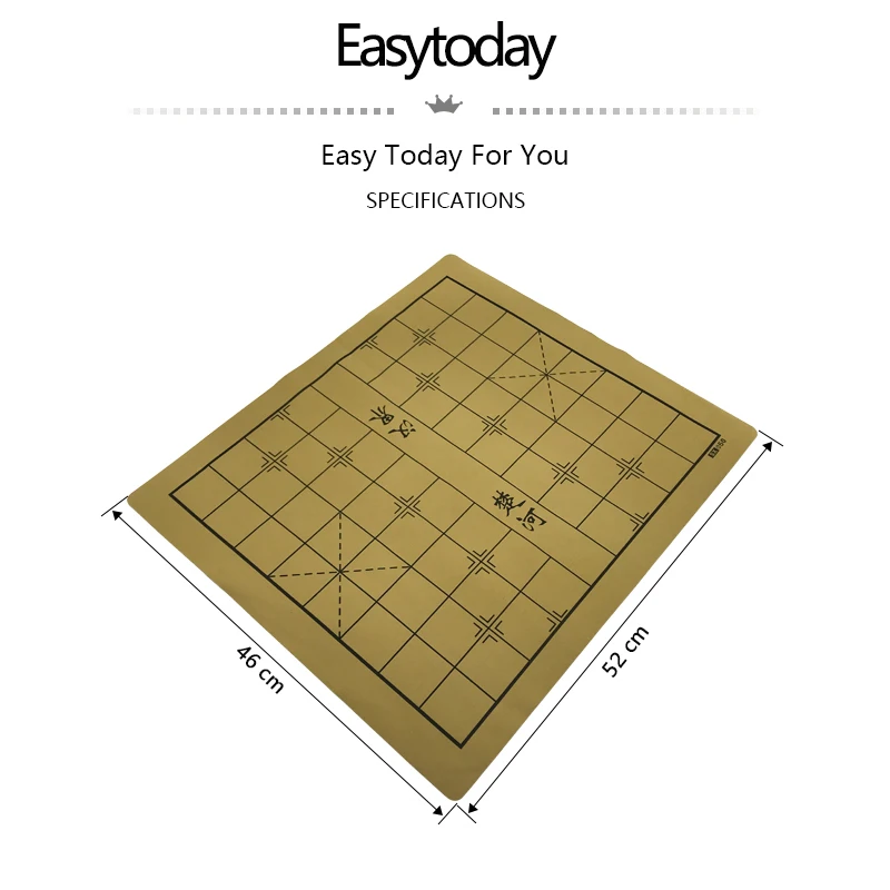 Easytoday Chinesischen Schachbrett Synthetische Leder Schach Spiele Zubehör Eine Seite Spiele Standard Chinesischen Schach Bord