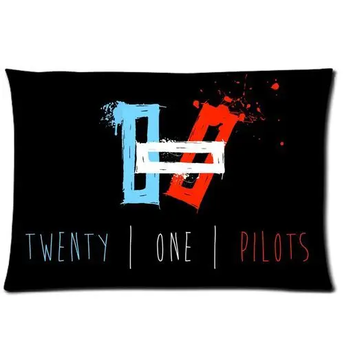 Custom Twenty One Pilots Pillow Case Cover Gifts Music Band Twenty One Pilots Pillowcase Hot Black Pillowcover Two Sides 20x30