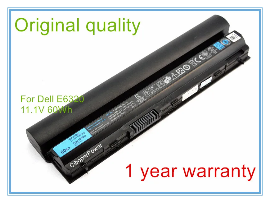 6 Cell Original 60WH For FRR0G Laptop Battery E6220 E6320 E5220 E6330 K4CP5