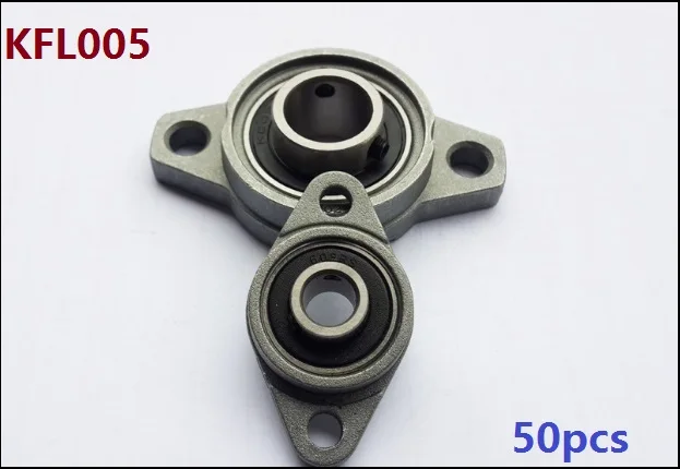 

50pcs/lot KFL005 FL005 25mm zinc alloy units pillow block bearings 25 mm flange bearing CNC router