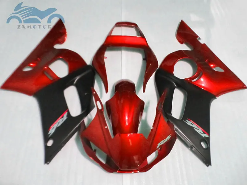 Custom as you need motorcycle fairings kit for YAMAHA R6 YZFR6 1998-2002 YZF R6 98-02 sports racing body fairing red black EB65