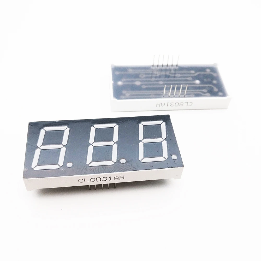 10pcs 7 segment common Cathode/Anode 3 Bit digital Tube 0.8" 0.8in. Red LED Display 7 segmentos LED Digital tube 11PIN