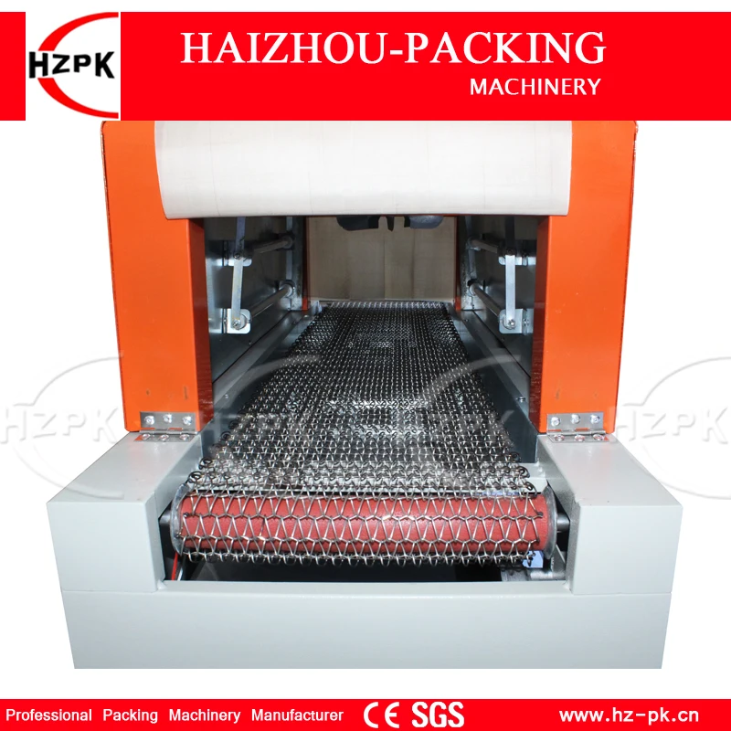 HZPK Automatic Shrink Machine PVC Film Shrinking Heat Package Sleeve Shrink Plastic Packing Machine Solid-State Voltage BS-260