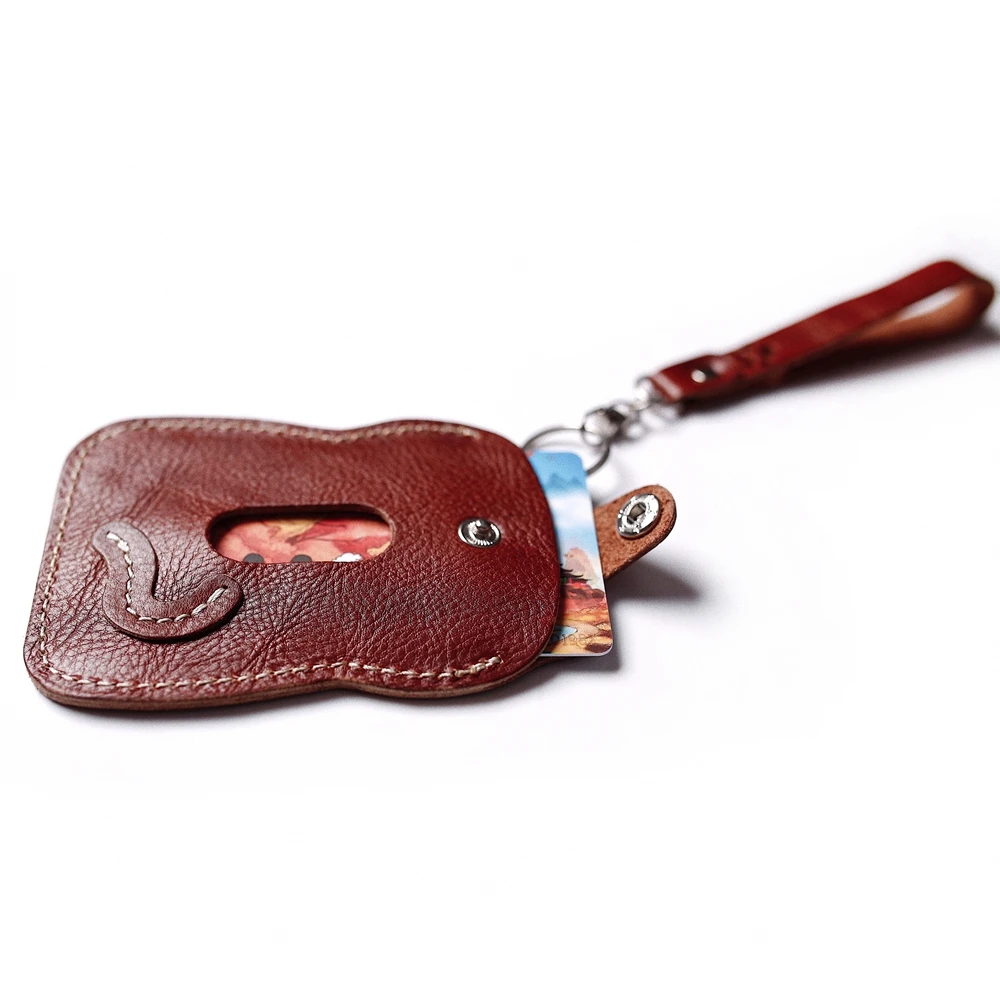 Gathersun Leather Credit Card Holder Cat Shape Card Sleeve for Bank Cards Cute Leather ID Card Case