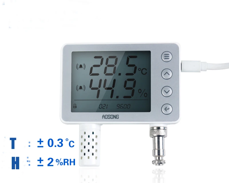 Free shipping AW1485A RS485 Digital Temperature and humidity transmitter rs485 temperature sensor 3.5inch LCD display