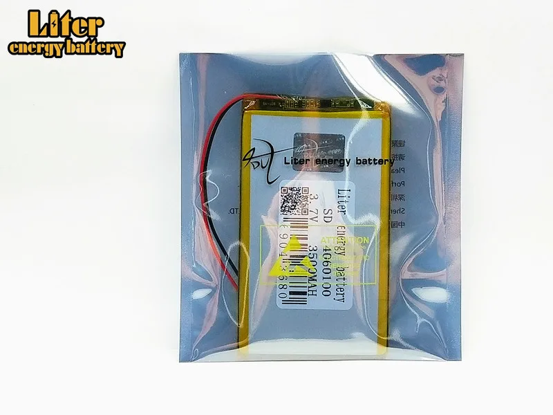 Bateria recarregável de polímero de lítio, 3.7v 3500mah linha 4060100 li-po, célula de bateria recarregável para mp3 mp4 mp5 gps móvel bluetooth jogador