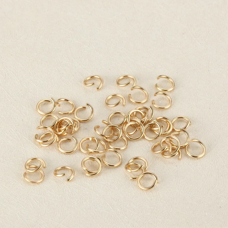 1000pcs/lot 1*6mm gold Silver Color stainless steel Jump Rings Findings split ring 6mm diameter Necklace handmade DIY material