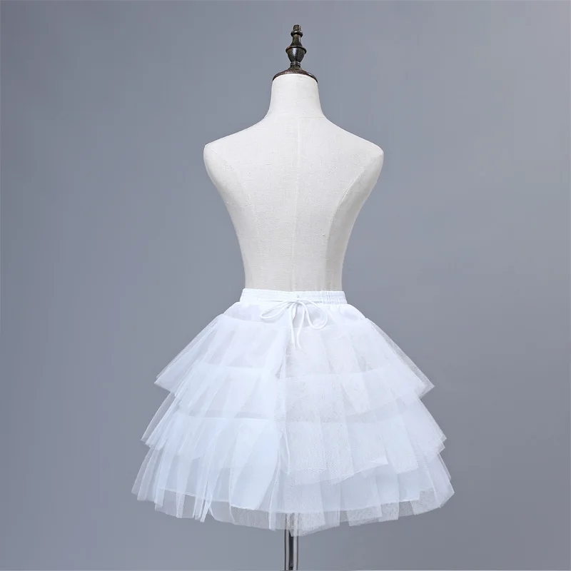 JIERUIZE Flower Girl Dress Petticoats Girl Underskirt Hard Tulle Lolita Cosplay Petticoat Ballet Tutu Skirt Rockabilly Crinoline