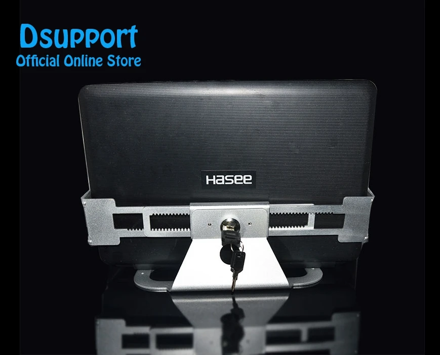 1 pair=2 pcs Aluminum Alloy Anti Theft Laptop Display Stand With Security Lock and Key 13-19 inch Laptop Holder Bracke