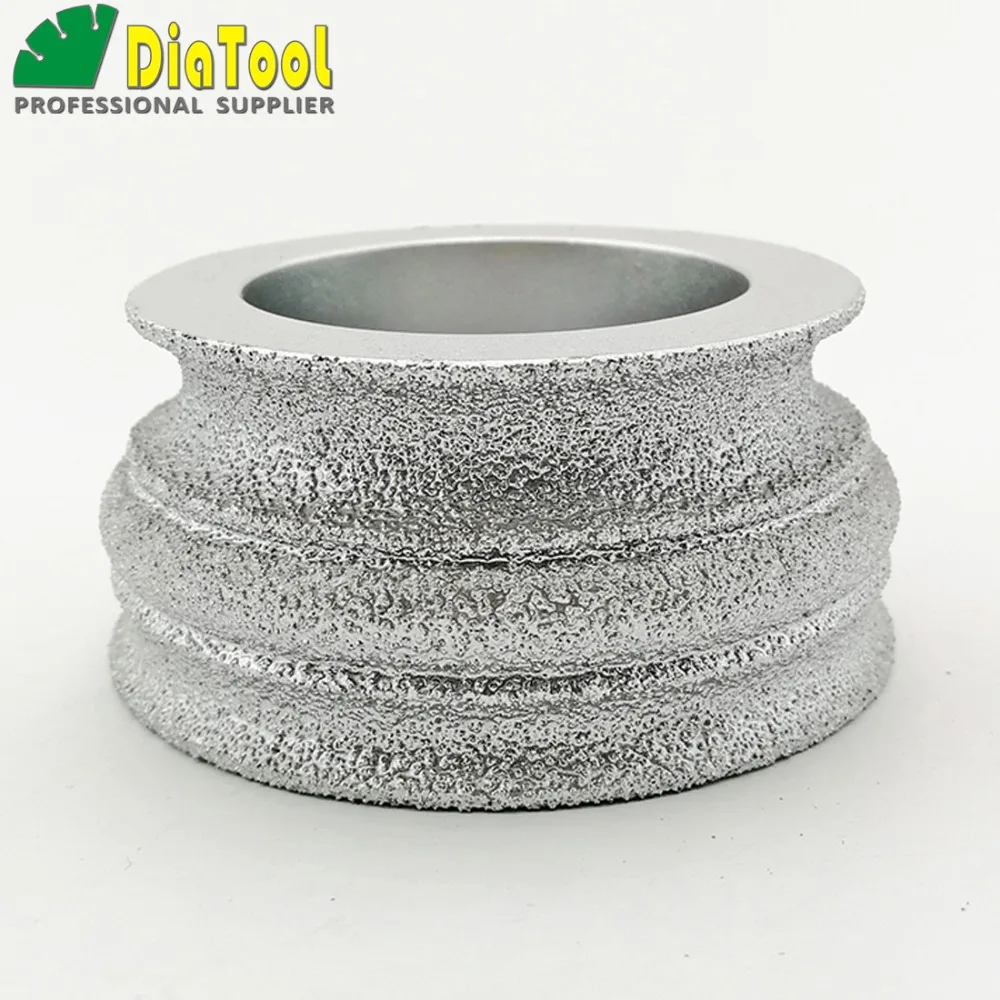 

DIATOOL 75mmx35MM Hand Profile wheel Vacuum Brazed Diamond grinding wheel for marble granite and quartz.