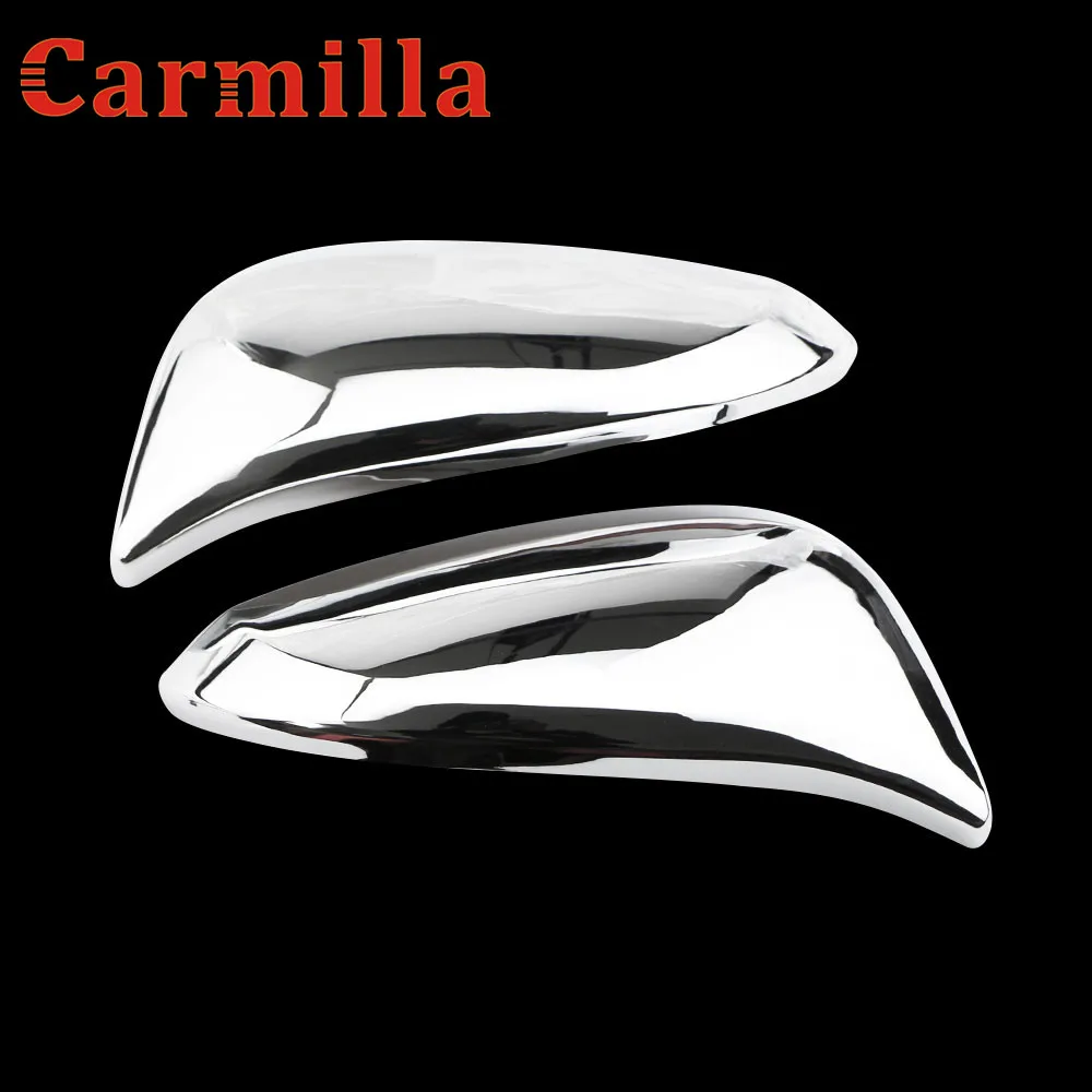 Carmilla 2pcs/set ABS Chrome Car Rearview Mirror Cover Side Mirror Cover Sticker For Toyota Innova 2016 2017 Modification