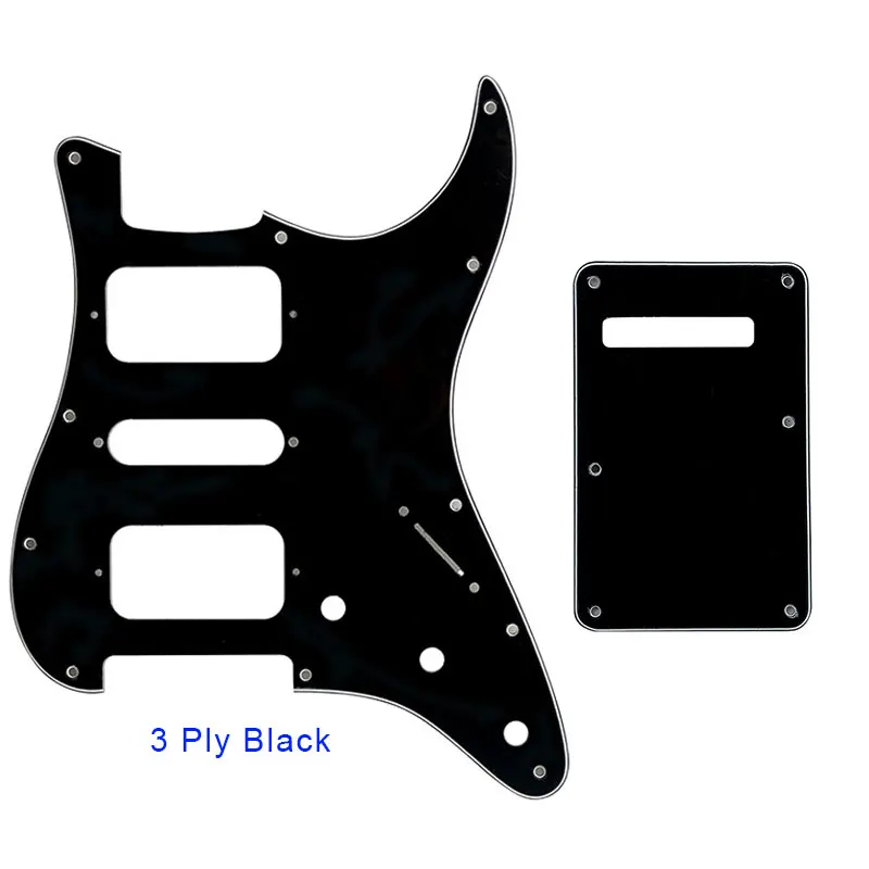 Pleroo Quality Guitar Pickguard -For US 11 Screw Holes Start St Single Humbucker HSH Scratch Plate & Back Plate