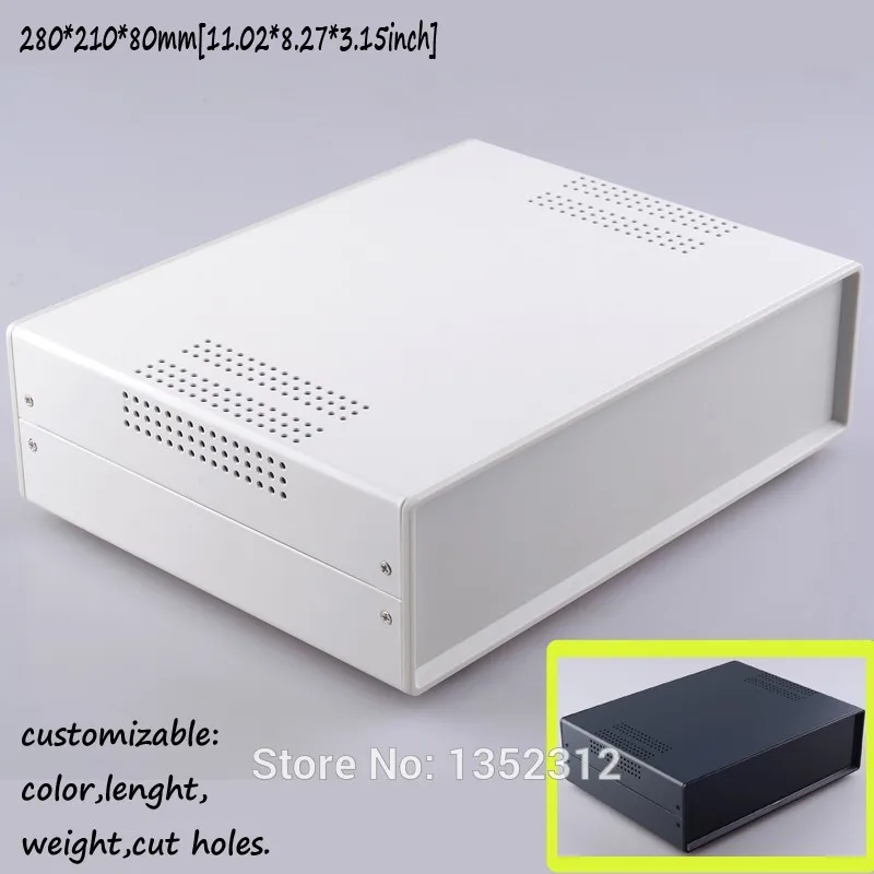 One pcs 280*210*80mm iron project box for electronic electrical case housing DIY iron junction swith box instrment outlet box