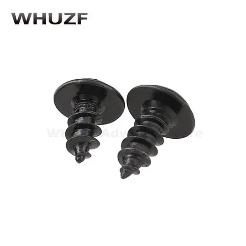 M2.3/2.6mm Black Nickel Plated Steel Cross Philips Pan Round Head Pointed Tail Self Tapping Screw With Washer