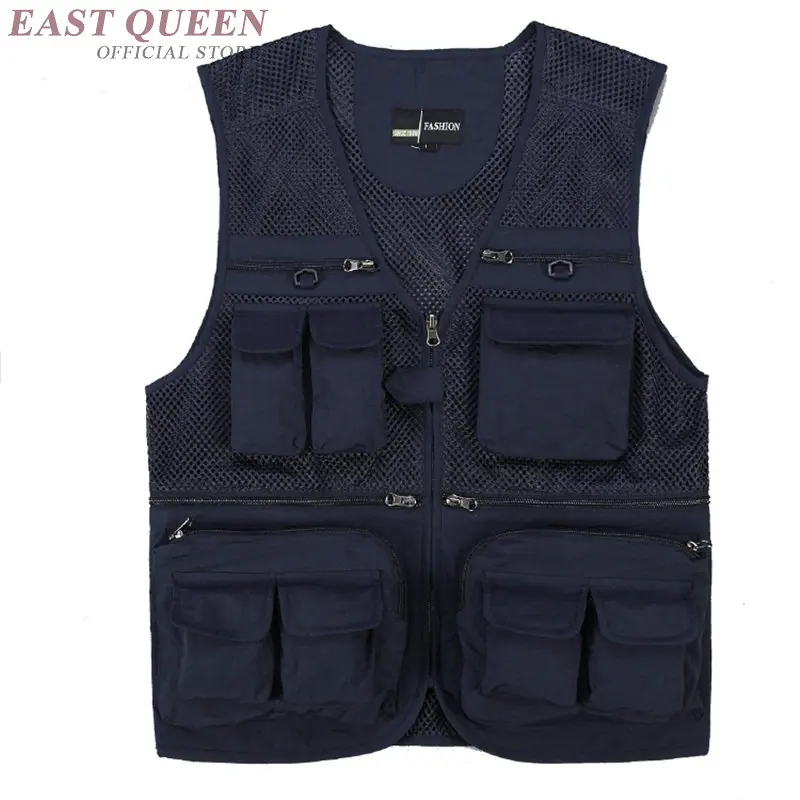 

Latest waistcoat designs for men vests male with many pockets fashion tactical vest men sleeveless jacket DD1205