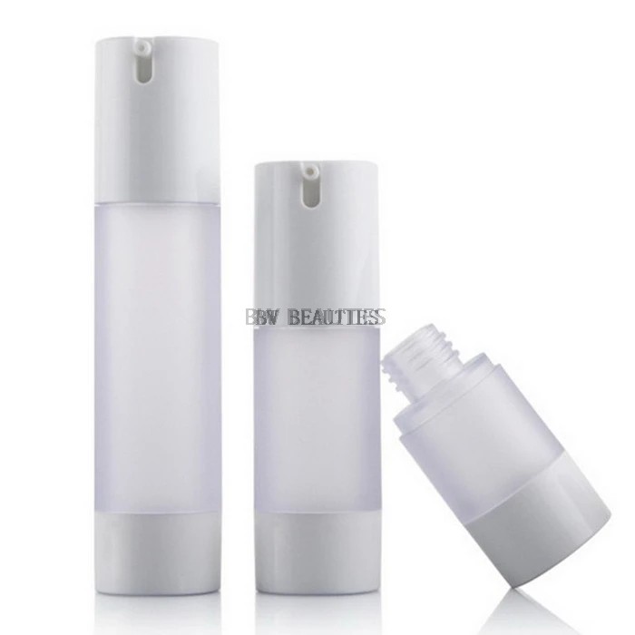 500pcs/lot 15ml 30ml 50ml Frosted Vacuum Pump Bottle Plastic Airless Bottles Cosmetic Essence Oil Lotion Gel Packing Containers