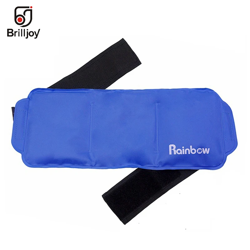 Brilljoy Flexible Gel Ice Pack belt & Wrap with Elastic Strap for Hot Cold Therapy Sprains Muscle Pain cold physiotherapy bag