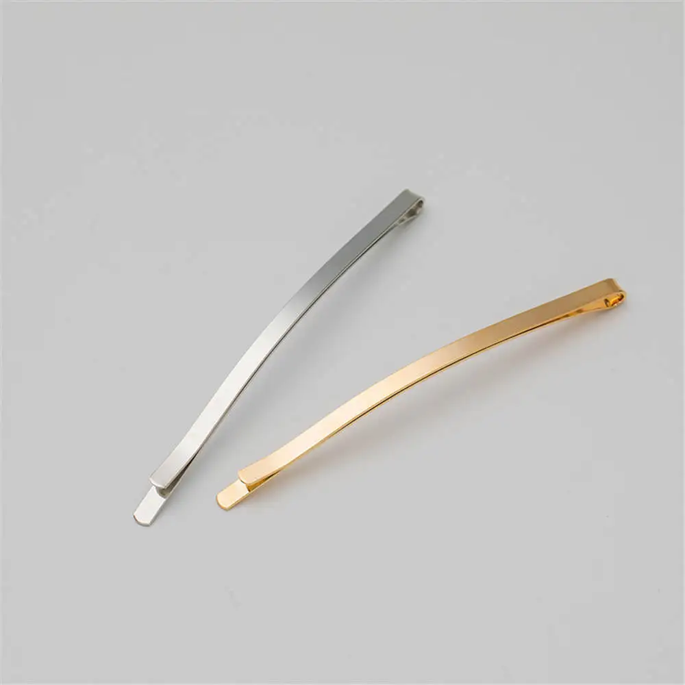 5pcs Metal DIY Snap Hair Clips Gold Silver Girls Woman Hairpins Claw Barrettes For Ladies Adult Hair Hairgrips Hair Accessories