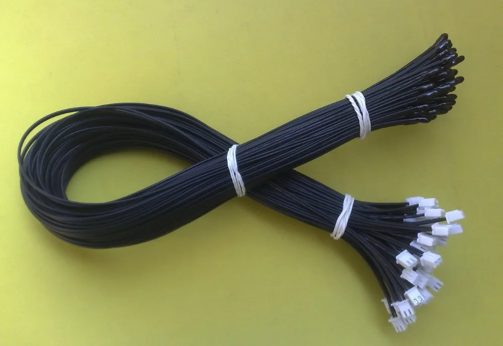 Free Shipping 100pcs/lot Epoxy probe 5*15mm 3950 10K NTC Temperature Sensor 10K 1% B3950 500MM thermistor ntc10k