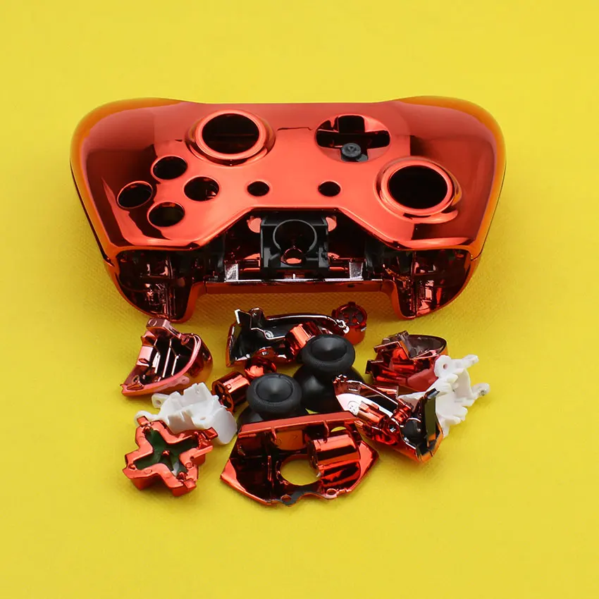 1ชุดสำหรับ Xbox One ชุดเปลี่ยน Chrome เต็มรูปแบบและปุ่มพลาสติกสีเปลี่ยน