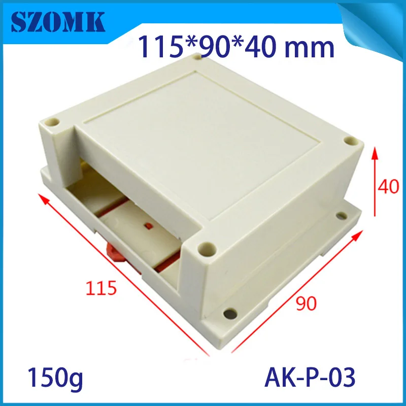 szomk din rail enclosure junction box for gps tracker (10Pcs) 115*90*40mm szomk plastic outlet boxes instrument enclosure case