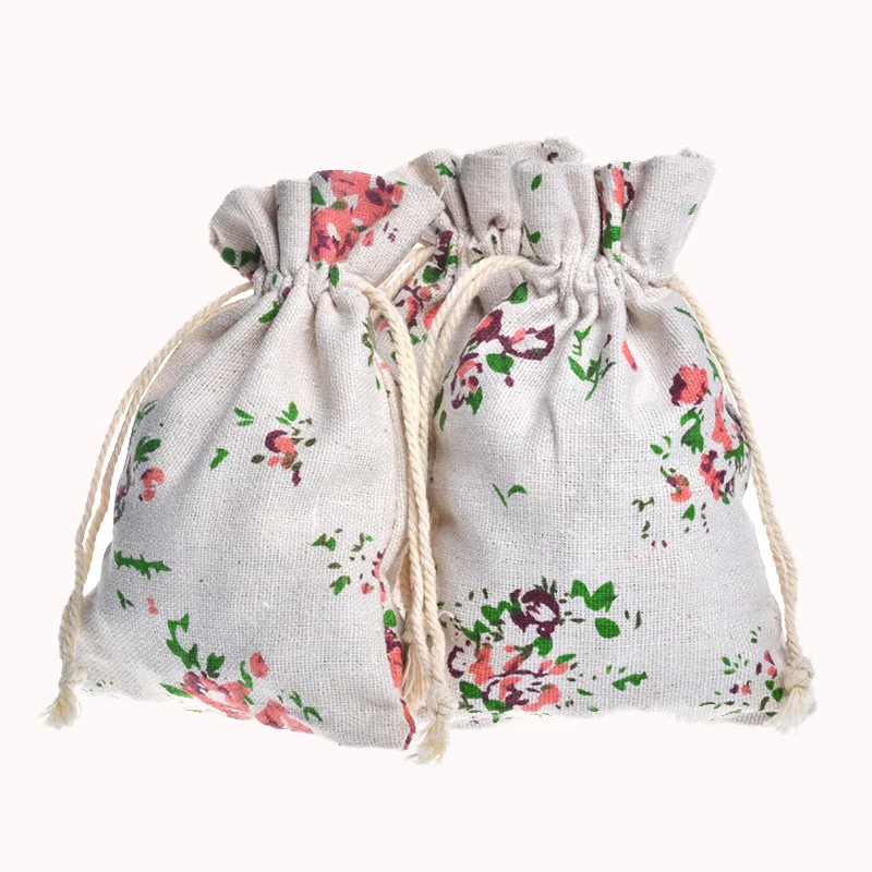 

20Pcs Jewelry Packaging Cotton Flower Bags 10x14cm,Packaging Bags Storage Drawstring Christmas Gift bags & Pouches