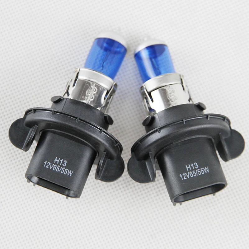 Pair 9008 H13 P26.4t 65/55W Halogen Bulbs Hi/Lo Dual Beam For Car Moto Headlight Fog Lights Parking Daytime Running Light