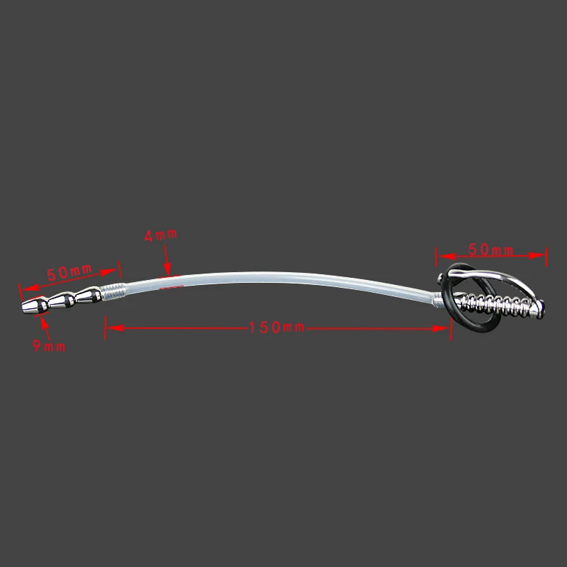 Free shipping urethral sound penis plug probe catheter Prince Wand male hands free masturbator ball stretcher sex toy for man