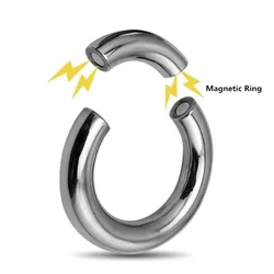 304Stainless Steel Heavy Duty male Magnetic Ball Scrotum Stretcher Metal Penis Cock Lock Ring Delay Ejaculation Sex Toys For Men