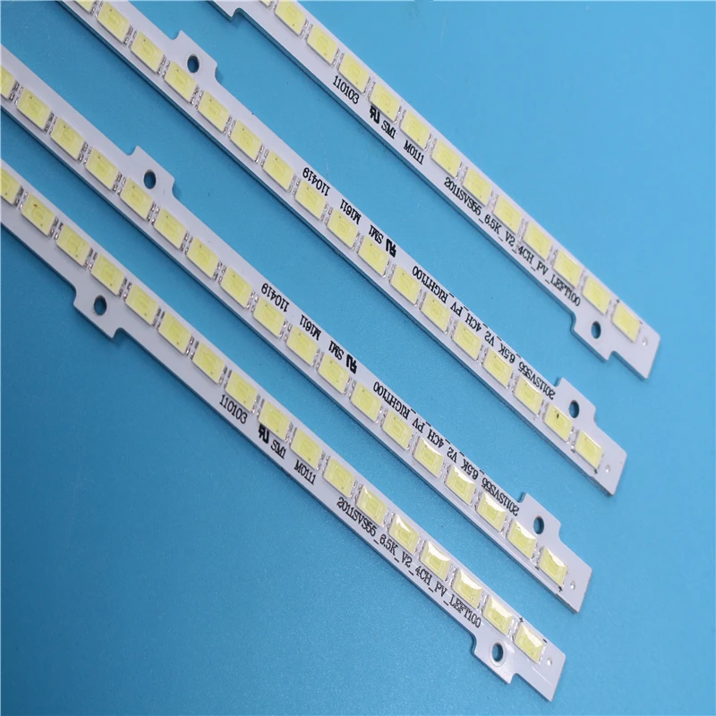 680 مللي متر 100 LED شريط إضاءة خلفي لسامسونج 55 ''التلفزيون UA55D6600 BN64-01664A LTJ550HW01-V UA55D6000 UA55D6400 2011SVS55 LTJ550HW03-H