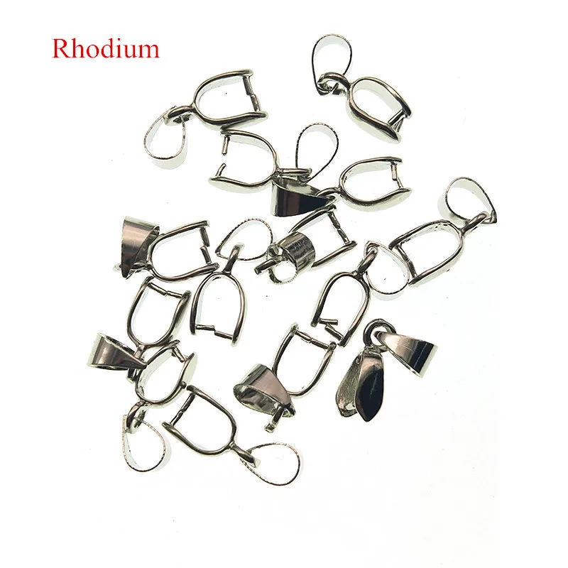 20pcs 14/16/20/24mm Gun black Necklace Pendants Clasps Clips Bails Connectors Copper Charm Bail Beads for DIY Jewelry Findings