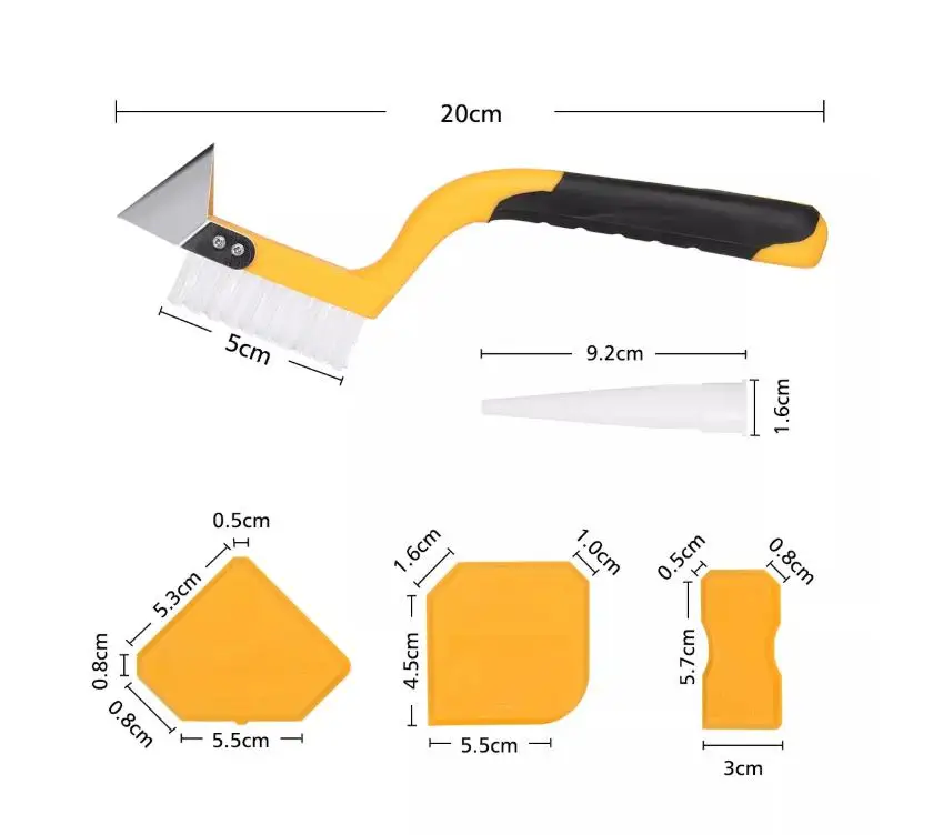 Di alta Qualità 2 Pezzi Caulking Tool Set di Silicone Sigillante Utensile di Finitura per la Cucina Bagno Piano di Stucco Sigillante di Tenuta
