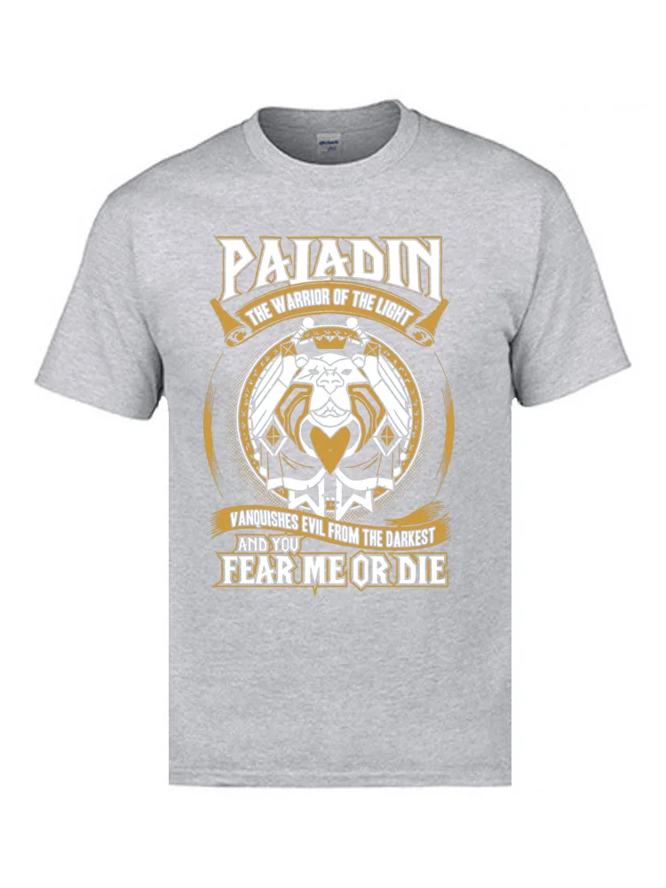 2024 Personalized Tops & Tees Graphic Customized T Shirts Crew Neck Tops Tees Cow Paladin The Warrior Of The Light Male T-Shirts