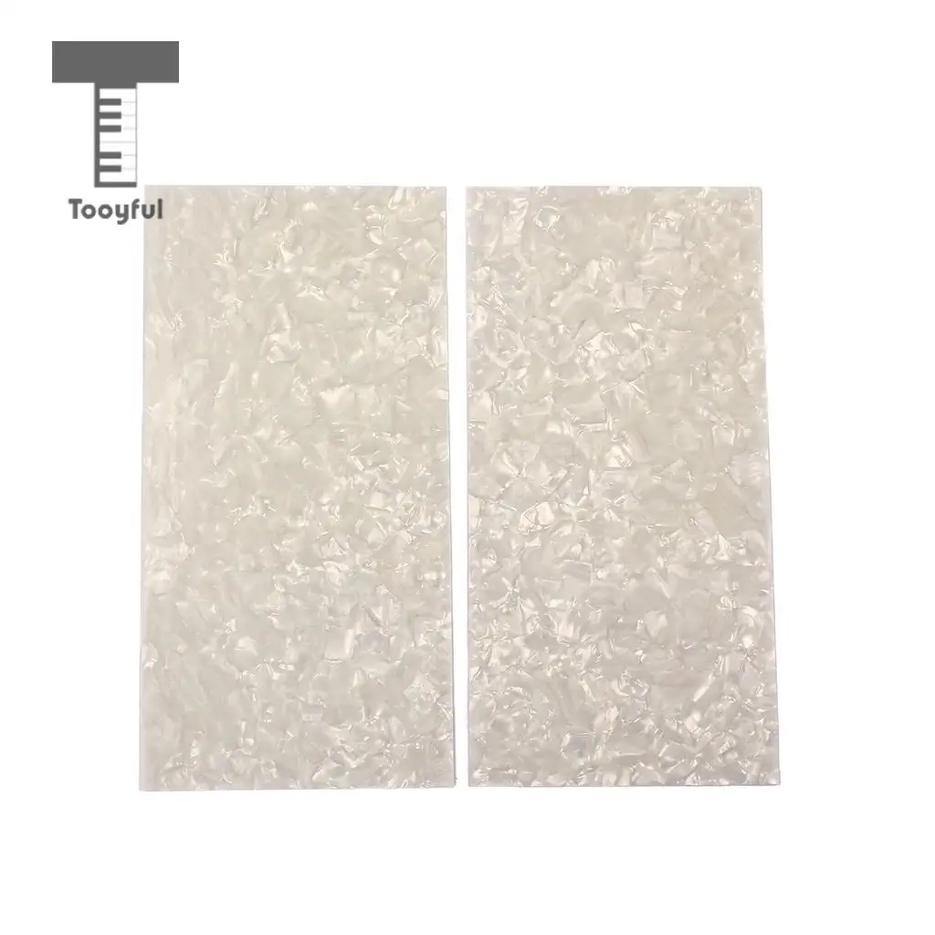 Tooyful 2 Pieces DIY Guitar Blank Material Purfling Sheet Head Veneer Shell White Pearl Guitar/Bass Decorative Accessory