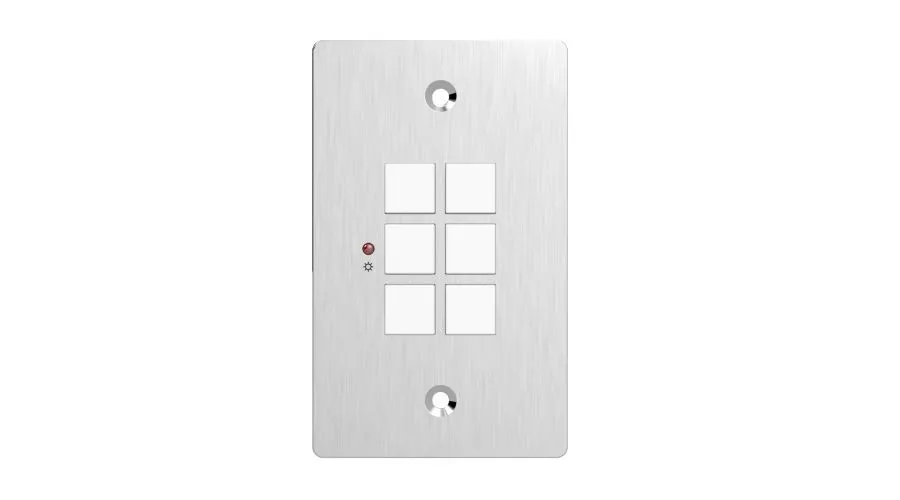 

US One-gang Wallplate Control Panel with (3) built-in programmable RS232 connectors and (2) Infrared (IR) connectors