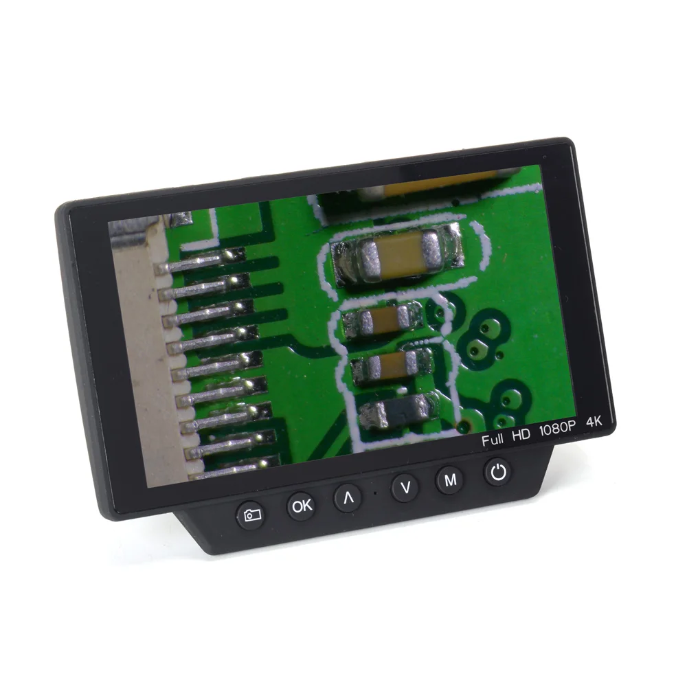 Imagem -02 - Hayear-câmera de Microscópio Digital com Tela Lcd 34mp 4k Hdmi Usb 100x C-mount Lente Objetiva para Celular Conserto Pbc