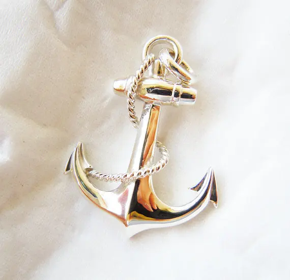 

Solid Sterling Silver Anchor Pendant