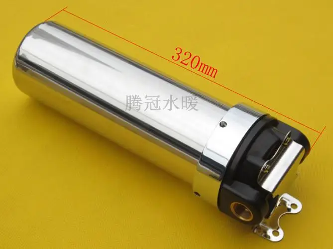 10 inches stainless steel housing brass port water filter parts with wrench 3/4