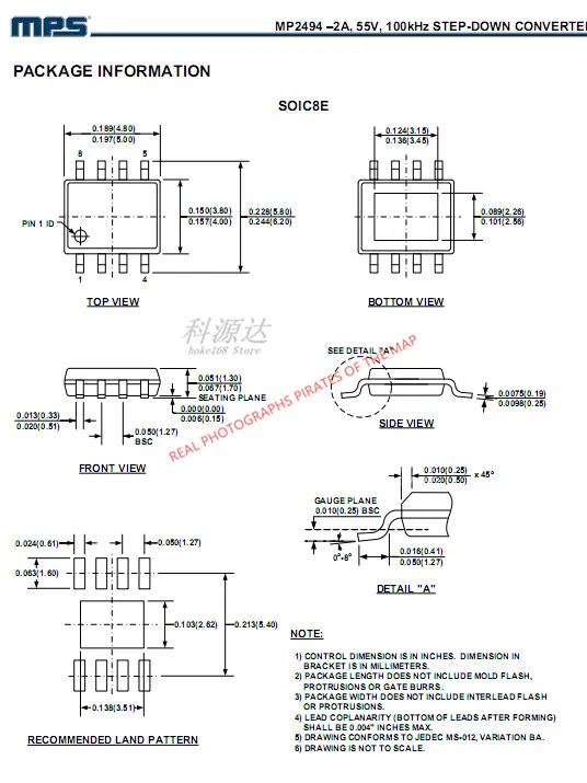 10 قطعة MP2494DN MP2494 SOP-8 في الأوراق المالية