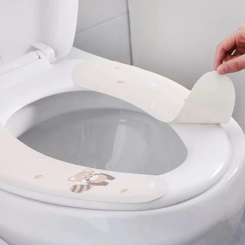 Coprisedile per WC coniglio cartone animato cuscino per WC caldo invernale coperchio per WC WC anello di seduta Pad Paste accessori per il bagno