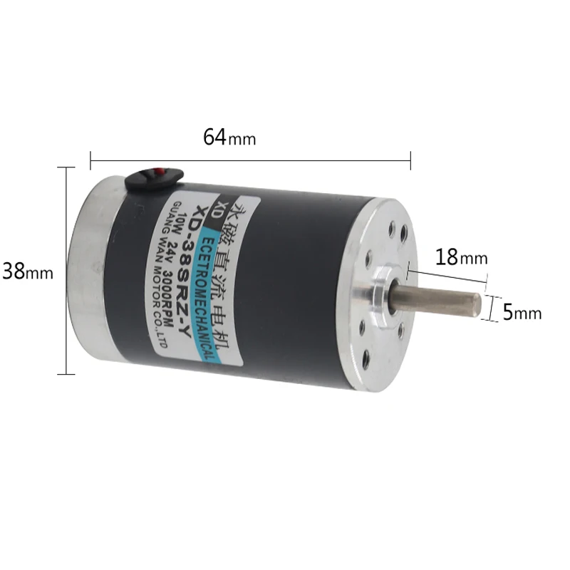 

10W micro DC motor, 12V 24V high speed motor, speed control motor, 38MM variable speed motor, CW/CCW, 38SRZ