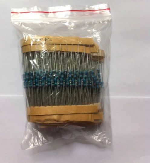 600PCS 1/4W 5color Ring Resistance 1% Precision Metal Film  Pack