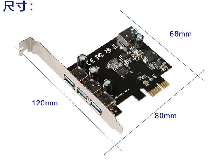 USB 3.0 (3 + 1) 3 pci-e PCI Externo + 1 Portas Internas Experss Controlador pcie riser Card adaptador atacado