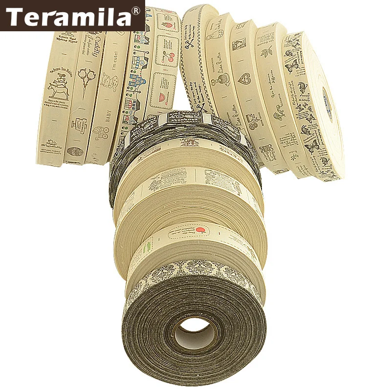 Teramila-Baumwoll-Kleidungsetiketten, Bänder, 2 m/Lot, Etiquetas, handgefertigt, DIY, Nähen, Basteln, Kleidung, Steppdecke, Zubehör, 2,5 cm, 3 cm, 4 cm Breite – Detail 9
