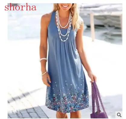 

2019 new Fashion Floral Print Sleeveless Beach Dress for Pregnant Women V Neck Casual Maternity Sundresses size m-xxl