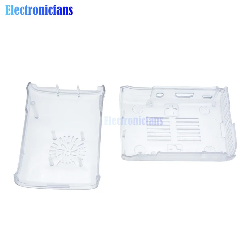 Raspberry Pi 3 Case White Black Transparent ABS Box Enclosure Cover Shell + CPU Cooling Fan for Raspberry Pi 2 Model B