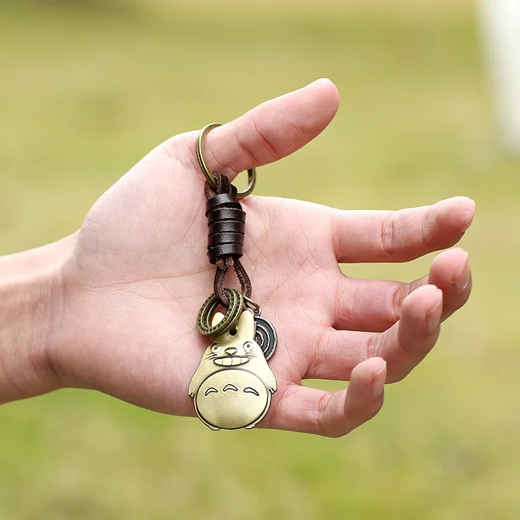 Men\'s Retro Leather Keychain Series Women Alloy Punk Leather Key Chain Key Ring Keyholder Ring Gifts 17360