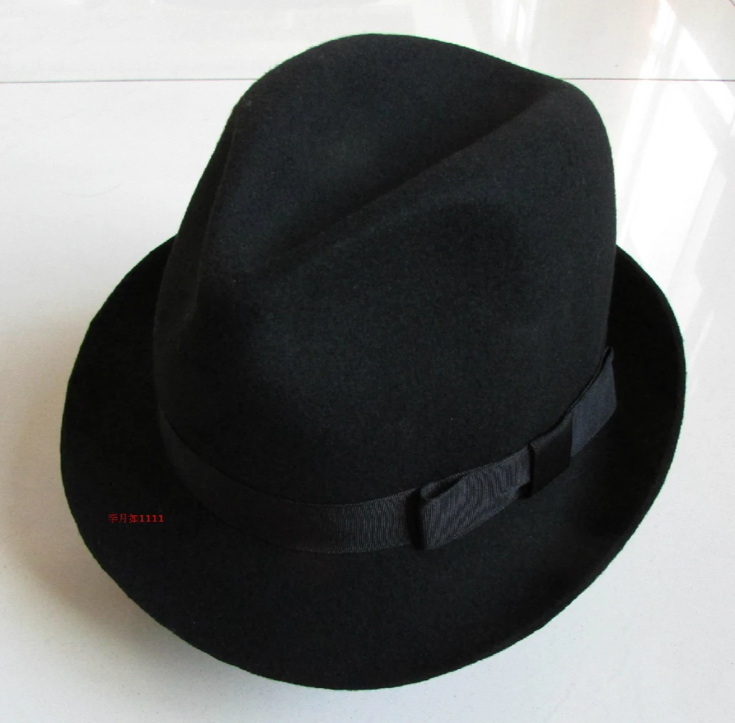 Special Felt Hat Men Fedora Hats with Belt Women Vintage Trilby Caps Woolen Fedora Warm Jazz Hat 100% Wool Cap Wide Brim  B-8136