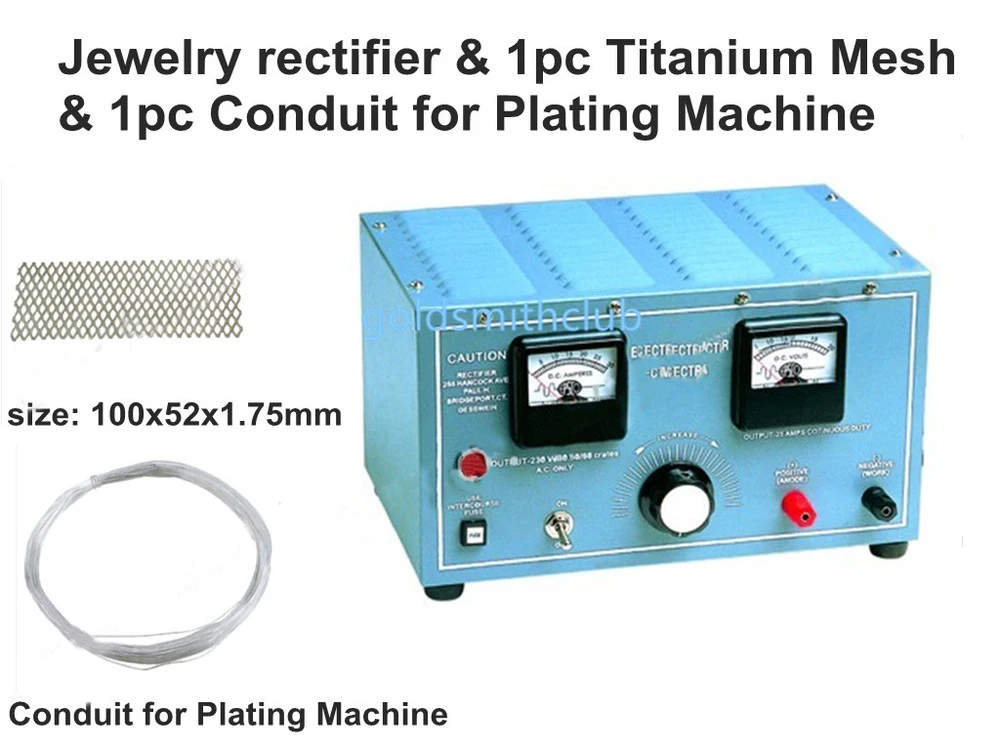 Jewelry Electroplating machine & One piece Titanium Mesh & 1pc Conduit for Plating Machine , Jewelry plating machine