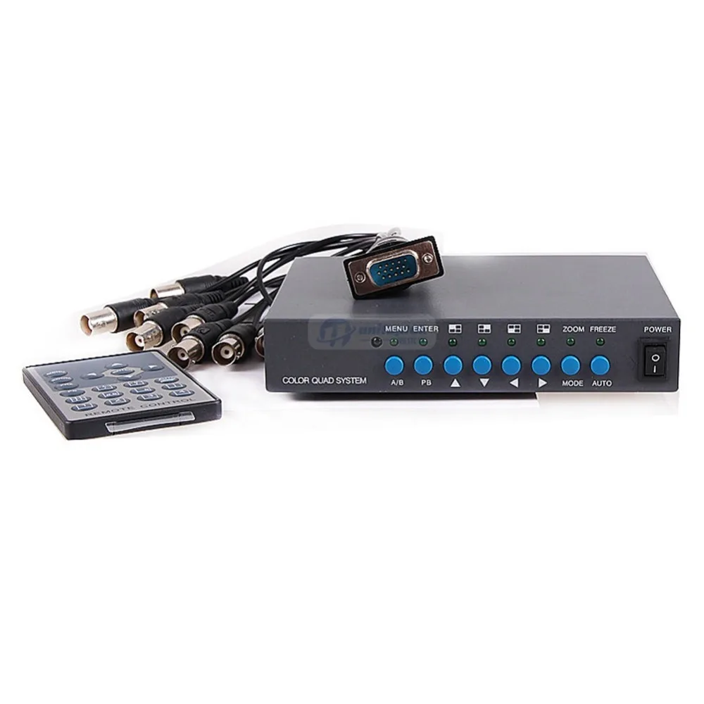 8 Channel Digital Color Quad System Video Processor Splitter BNC Switcher for Security System